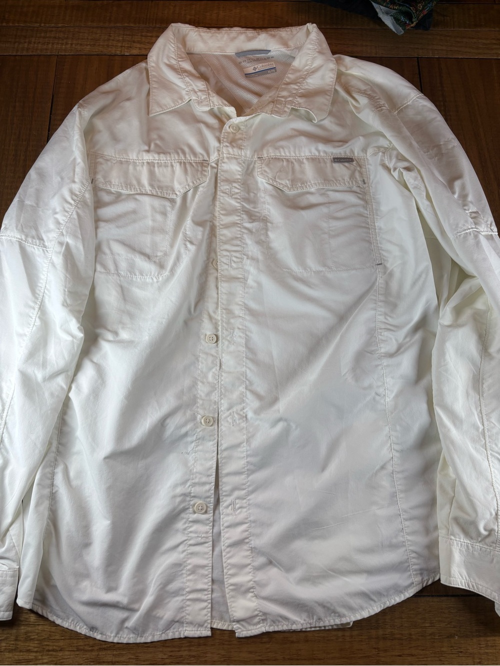Columbia Omni-shade sportswear Lightweight White Button-Up Shirt xl